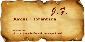 Jurcsi Florentina névjegykártya