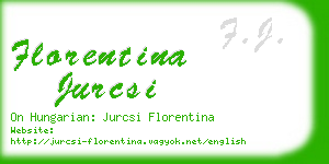florentina jurcsi business card
